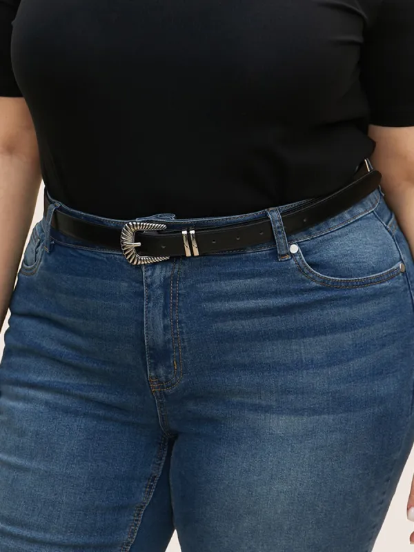 Simple Metal Detail Belt sold by Bloomchic