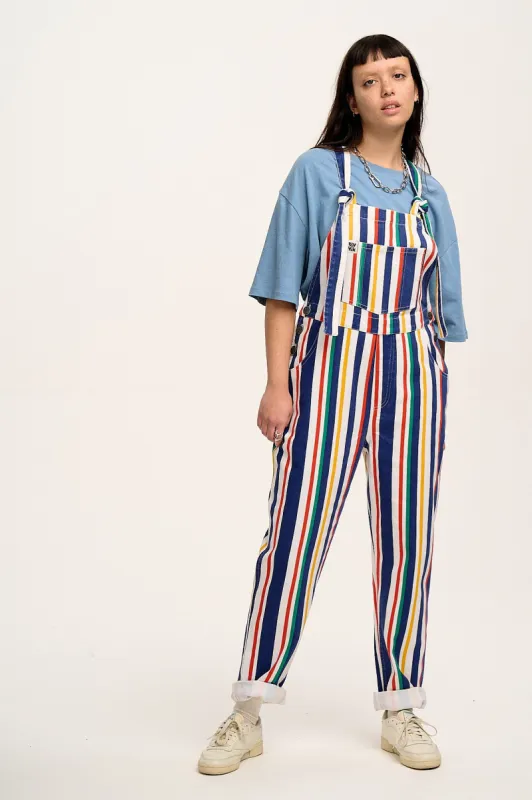 Reuben - Twill Dungaree in Brighton Stripe sold by Lucy & Yak