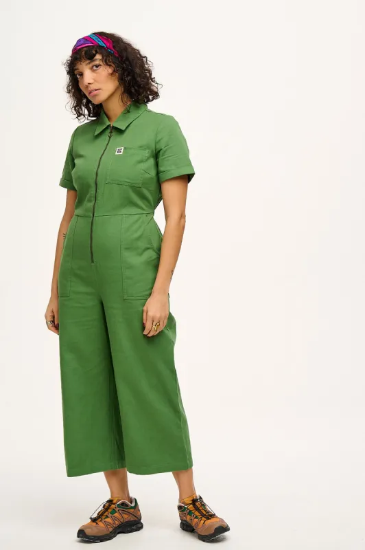 Ragan - Cotton Jumpsuit in Loden Frost Green sold by Lucy & Yak