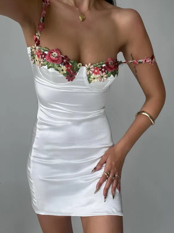 Kenzie Mini Dress White Petite sold by Princess Polly