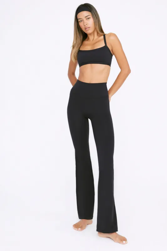 DayFlex High Waisted Flared Yoga Pant No Front Seam - Shadow Black sold by TALA
