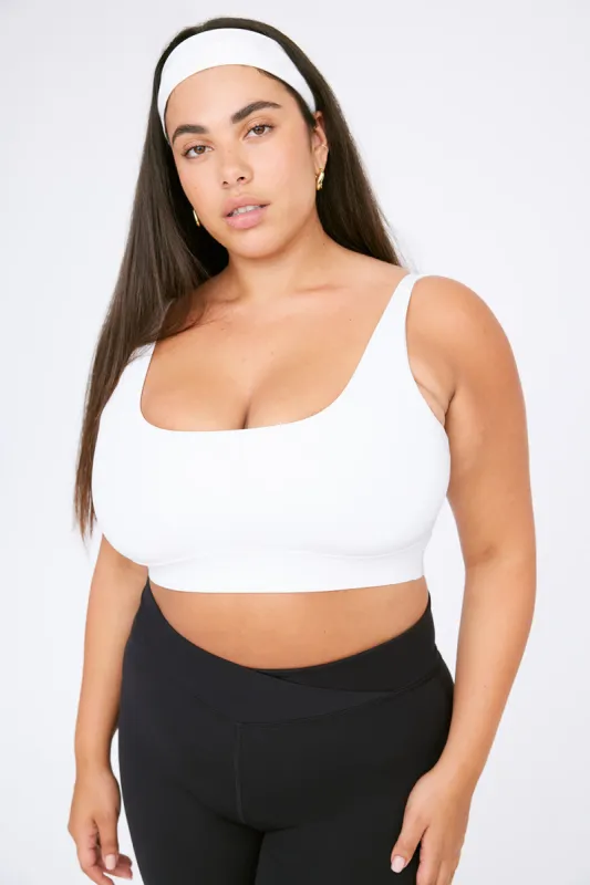 DayFlex Square Neck Sports Bra - White sold by TALA