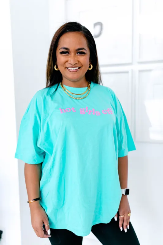 TABY ORIGINAL: Hot Girls Cry In AQUA MARINE & RAISED PUFF*** sold by shop taby