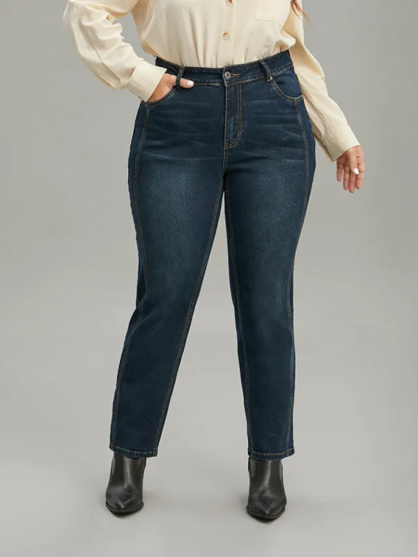 Very Stretchy Seam Detail Stitch Jeans sold by Bloomchic