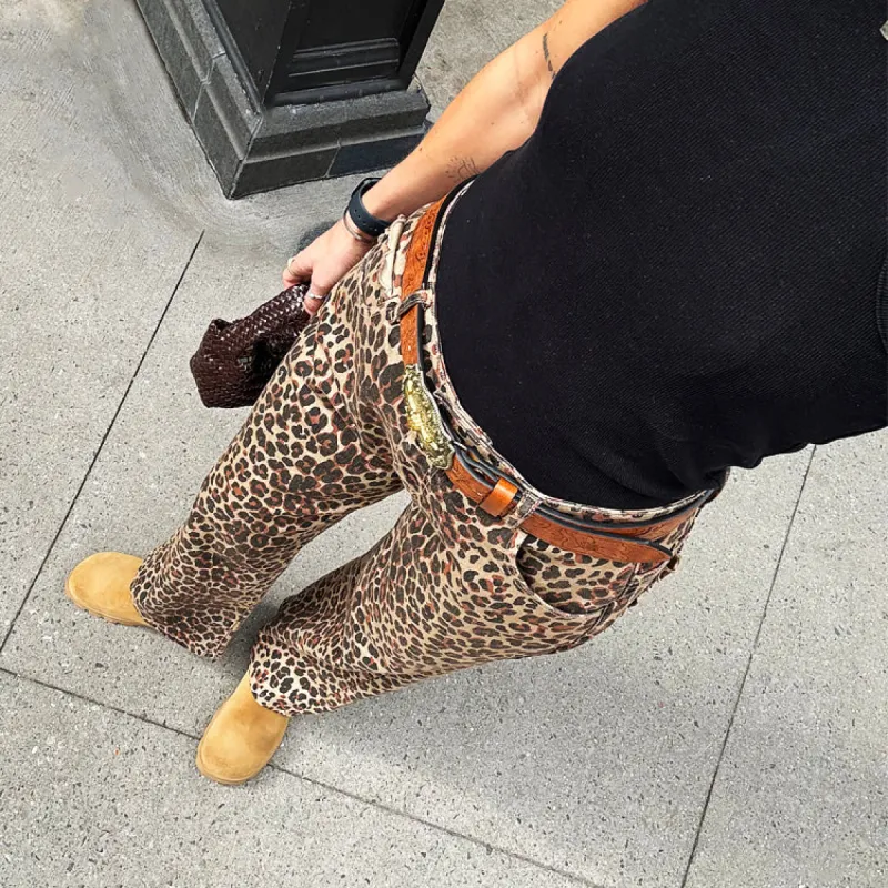 Leopard Lucia Scallop Detail Jeans Petite sold by Never Fully Dressed
