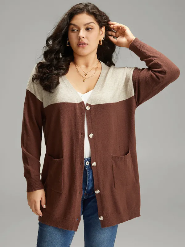 Supersoft Essentials Anti-Pilling Contrast Button Up Pullover sold by Bloomchic