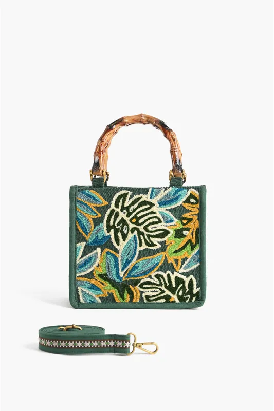Evergreen Monstera Embellished Crossbody Bag sold by America & Beyond