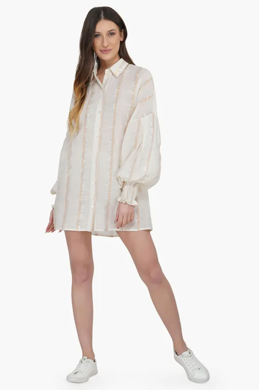 Gold Lurex Stripe Shirt sold by America & Beyond