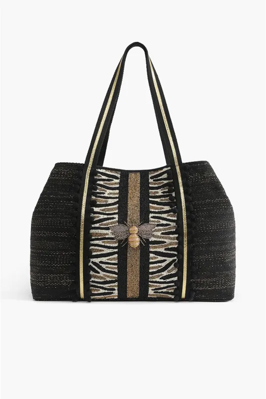 Bee Glam Hand Beaded Bee Tote sold by America & Beyond