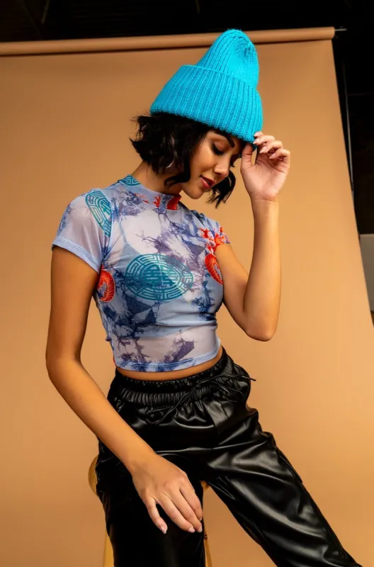 Grunge Chic Beanie in Electric Blue sold by Dressed In Lala
