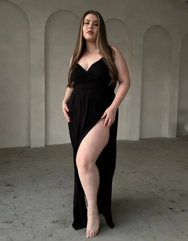 Plus Size Double Slit Tank Dress | Parallel