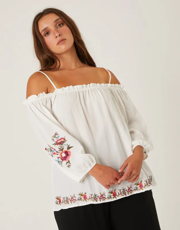 Plus Size Friday Afternoon Embroidered Blouse sold by 2020 Ave