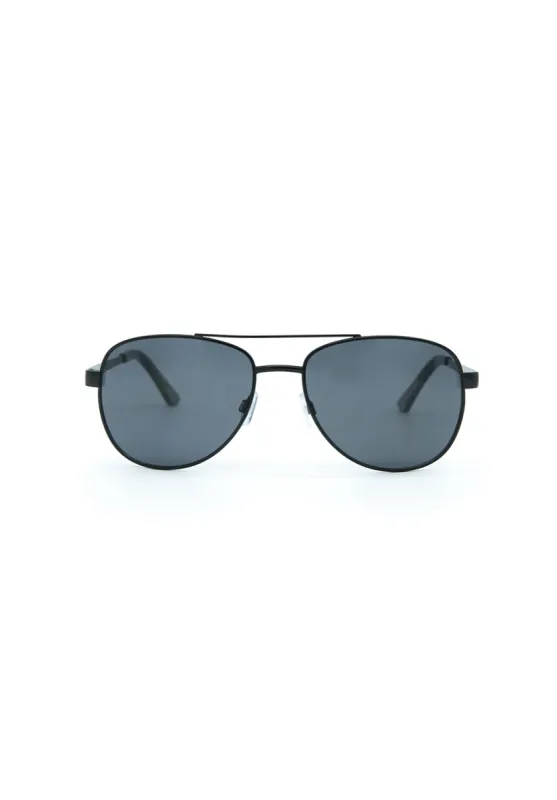 Men's Classic Aviator Sunglasses in Black - B0020S sold by Buffalo David Bitton