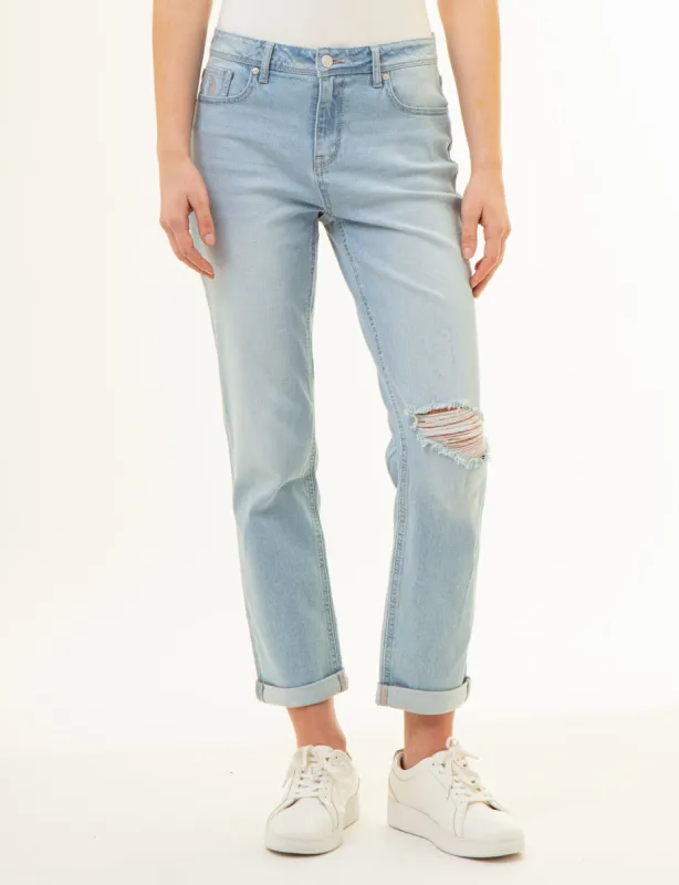 MID RISE BOYFRIEND JEANS sold by U.S. Polo Assn.
