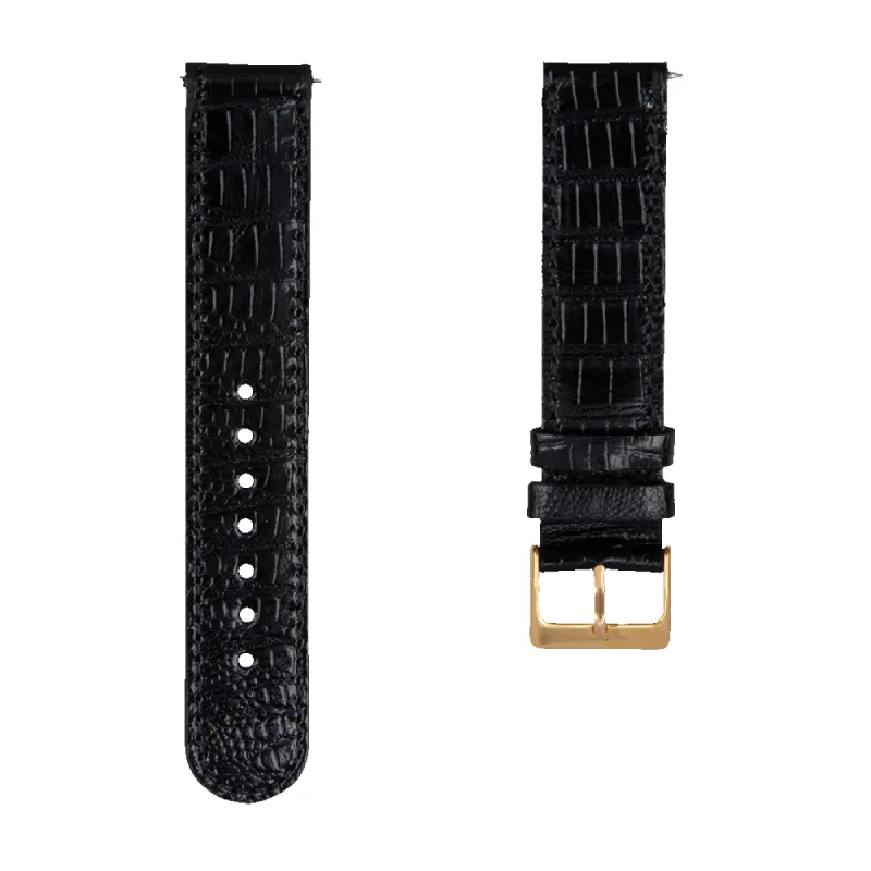 NFC Payment Watch Strap | Black Snake | Gold | 18 mm | ONLY MuchBetter account sold by AdornPay