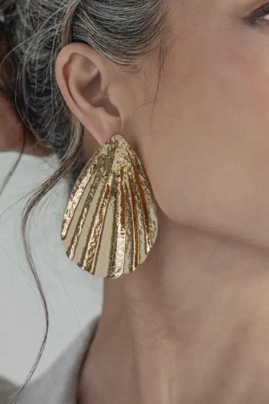 Gold Seashell Shores Earrings sold by JLUXLABEL