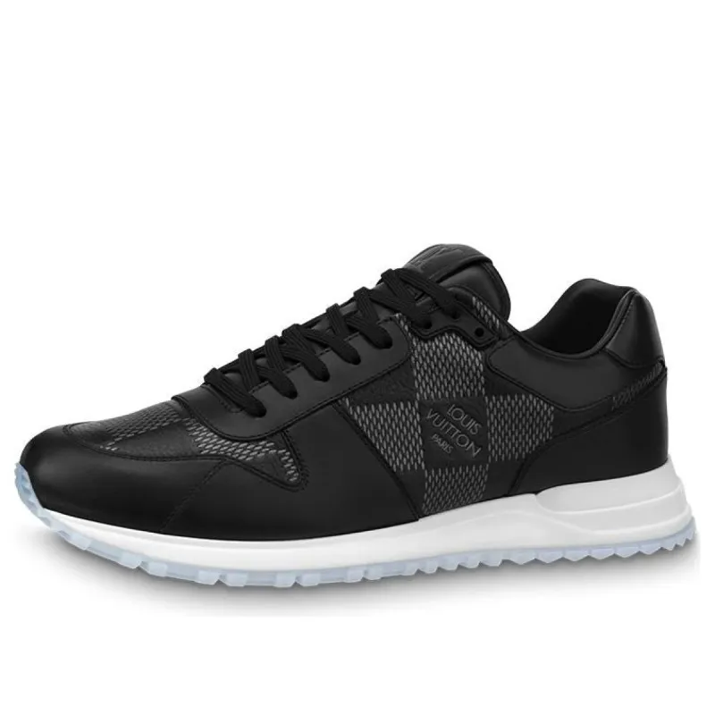 LOUIS VUITTON Run Away Sneakers 'Black with White Plaid' 1AANN3 sold by KicksCrew