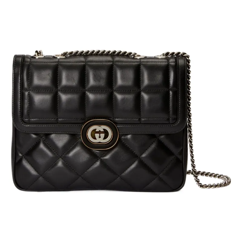 (WMNS) Gucci Deco Small Shoulder Bag 'Black' 740834-AAB7A-1000 sold by KicksCrew