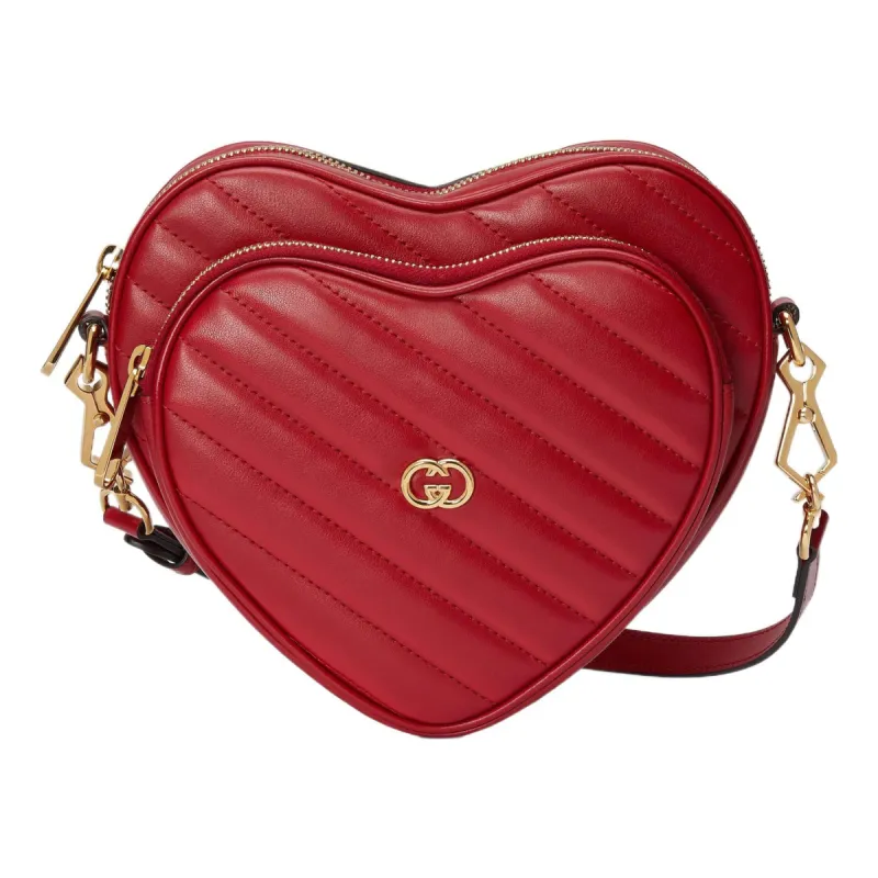 (WMNS) Gucci Interlocking G Mini Heart Shoulder Bag 'Hibiscus Red' 751628-AACCL-6433 sold by KicksCrew