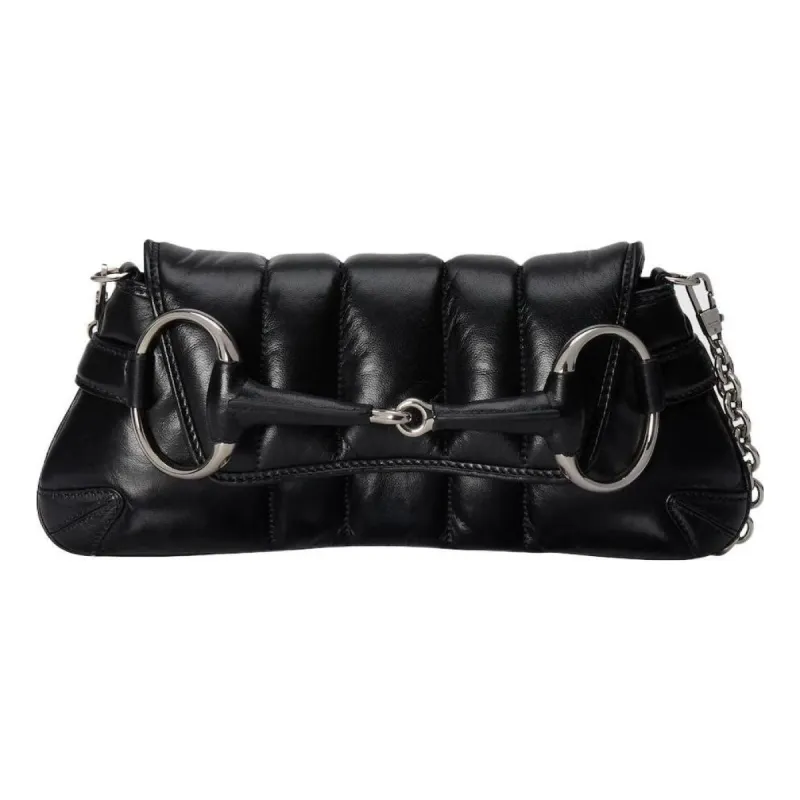 (WMNS) Gucci Horsebit Chain Small Shoulder Bag 'Black' 764339-AACU1-1000 sold by KicksCrew
