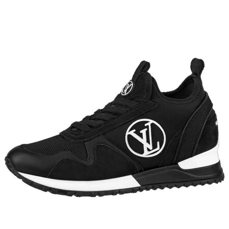 (WMNS) LOUIS VUITTON Run Away Sneakers 'Black with White Logo' 1A9ER3 sold by KicksCrew