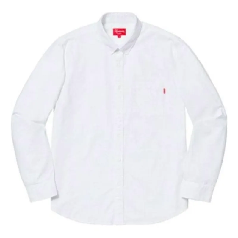 Supreme Oxford Shirt 'White' SUP-SS19-136 sold by KicksCrew