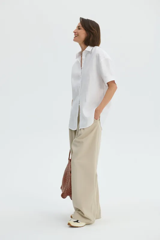 Button-up T-Shirt White sold by Ivalo.com