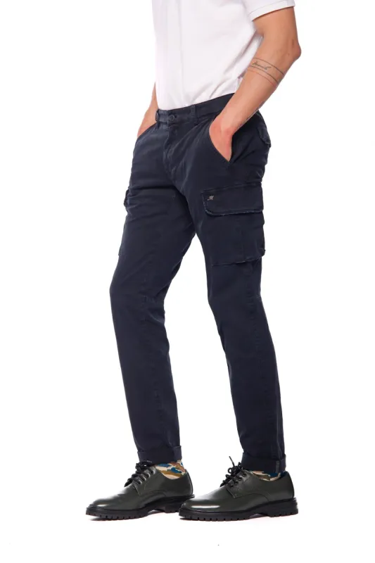 Chile men's cargo pants in gabardine extra slim fit ① sold by Mason's