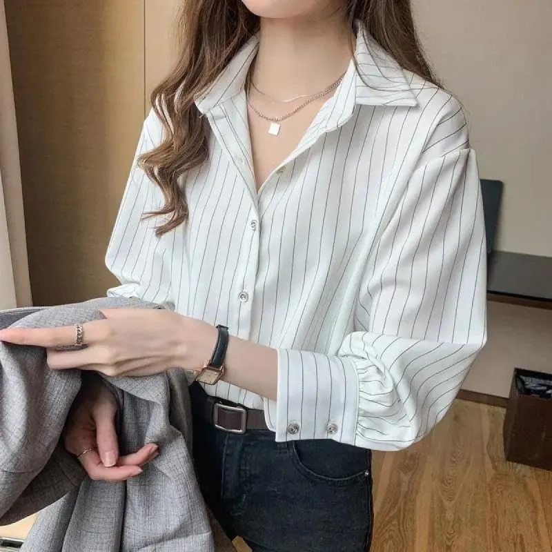 Striped Classic Long Sleeve Shirt sold by Streetwear Society