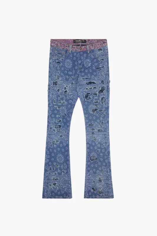 "BANDIT" INDIGO STACKED FLARE JEAN sold by valabasas