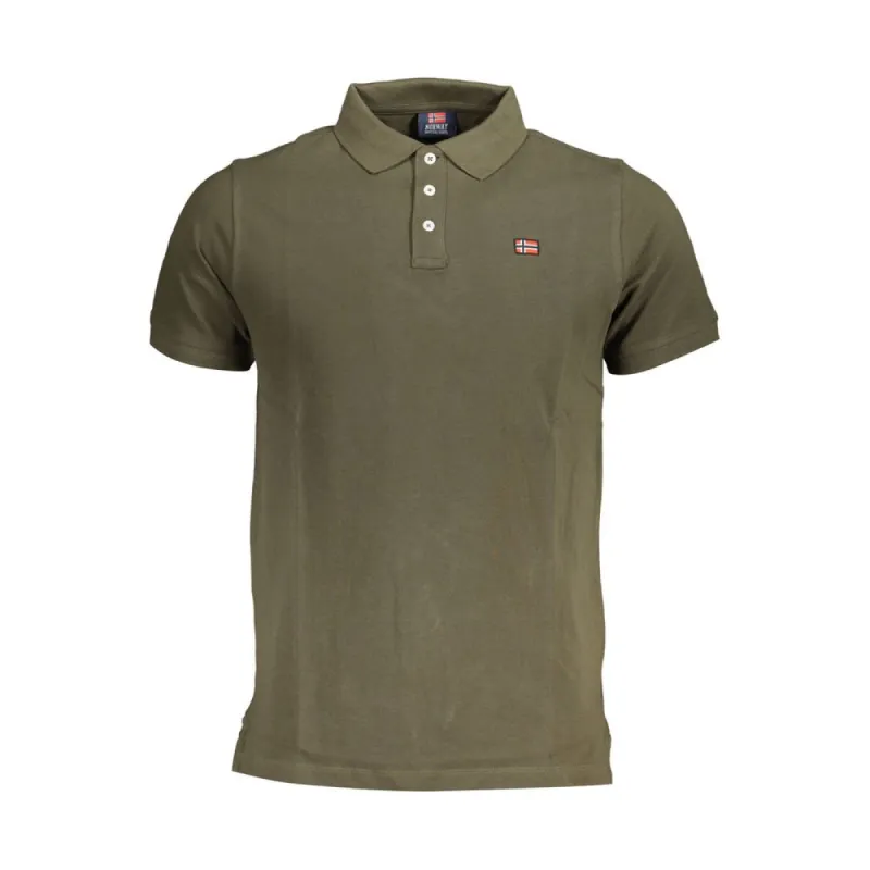 Green Cotton Polo Shirt sold by Louxly