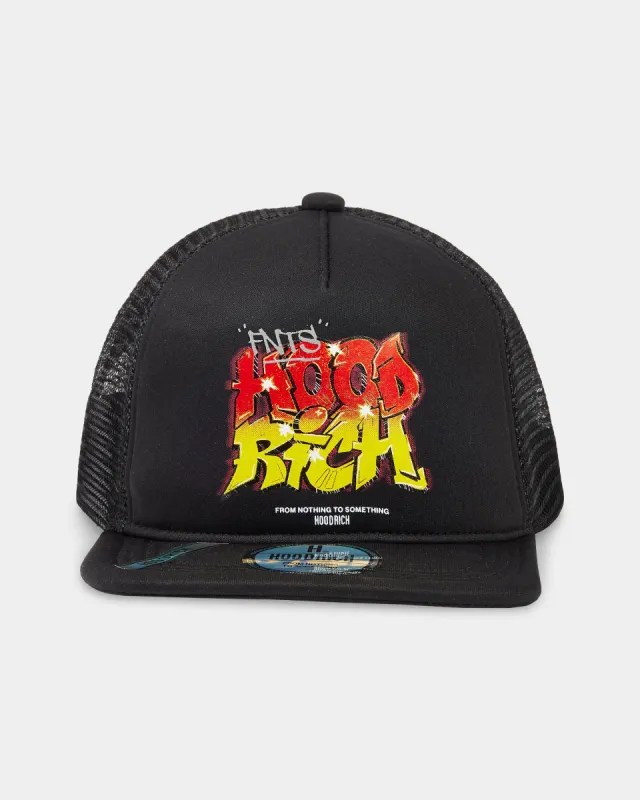 Tag Snapback Trucker Cap - Black/Red/Orange sold by Hoodrich