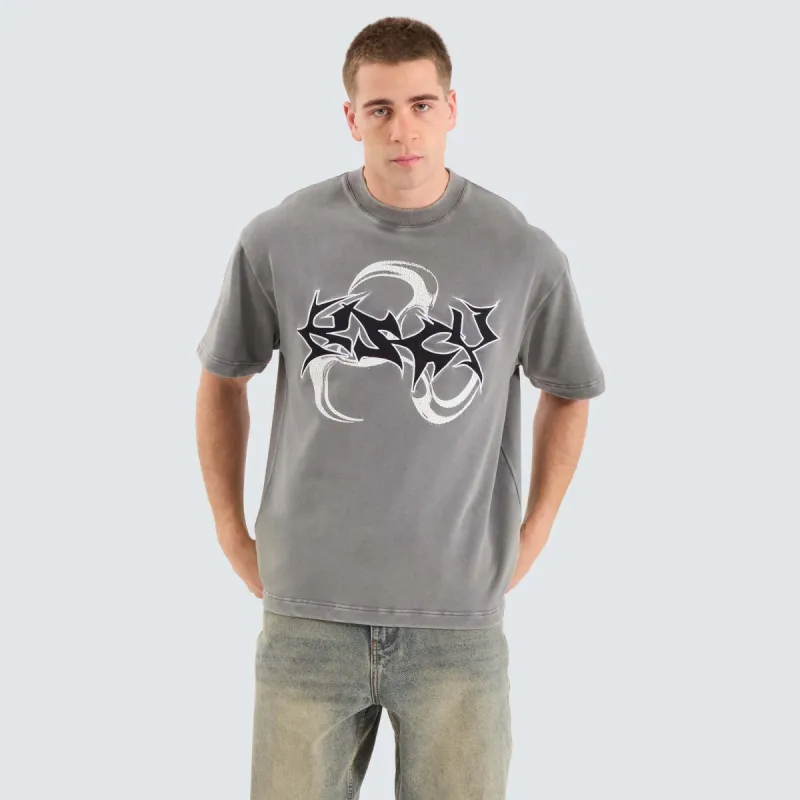 Tumble Loopback Street Tee Acid Charcoal sold by Neverland
