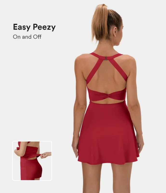 Backless Twisted Active Dress-Easy Peezy Edition sold by halara