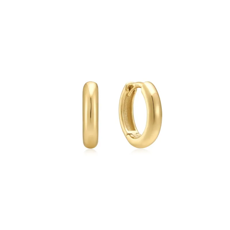 Gold Plated Micro Huggie Hoops sold by Silver Lotus