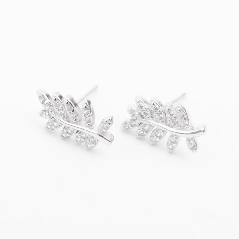 Silver Cubic Vine Studs sold by Silver Lotus