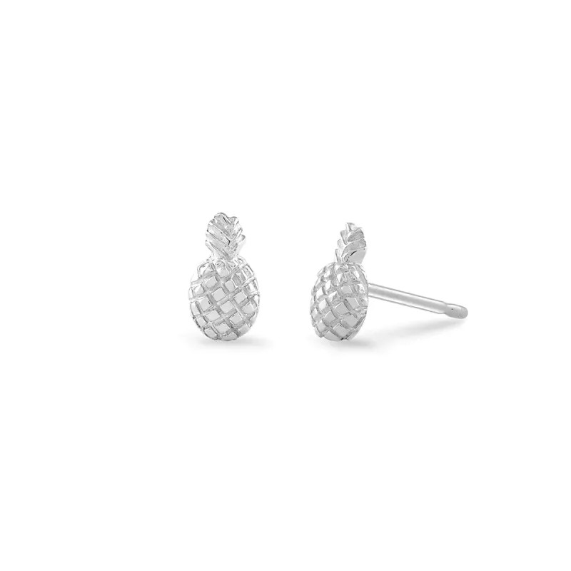 Silver Mini Pineapple Studs sold by Silver Lotus