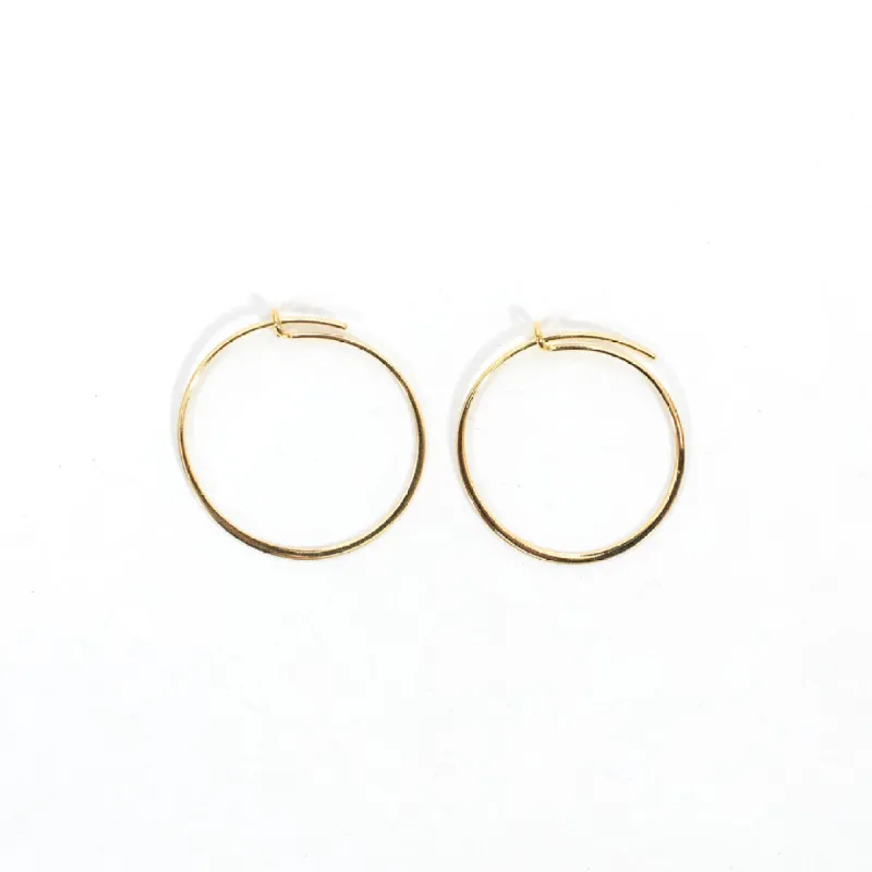 Thin Small Gold Vermeil Hoops sold by Silver Lotus