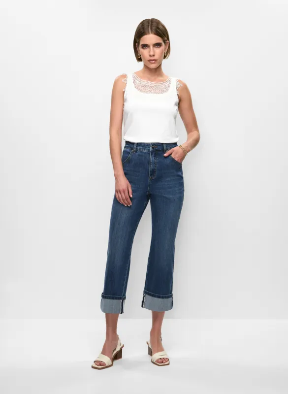 Lace Detail Top & Culotte Jeans sold by Melanie Lyne