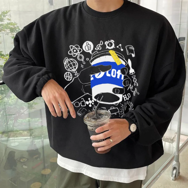 ACE2™ Coffee Print Men's Sweatshirts sold by Shopnova