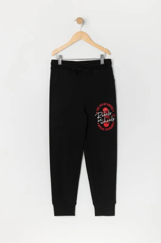 Jogger en molleton à imprimé Rebels on Wheels pour garçon sold by Urban Planet