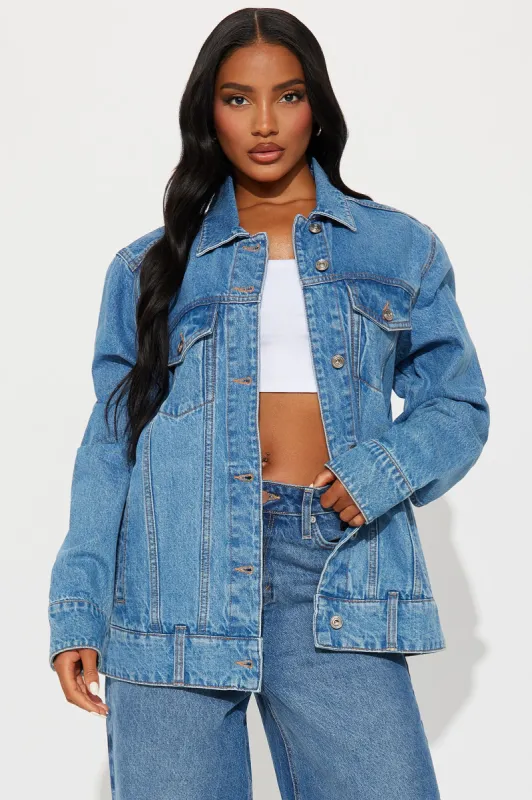 Instant Crush Denim Trucker Jacket - Medium Wash sold by Fashion Nova