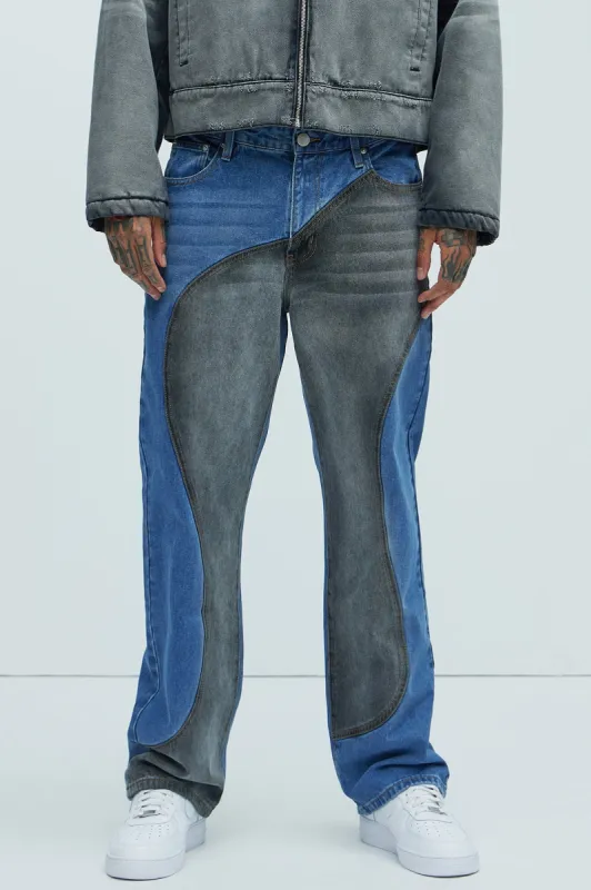Lava Flow Straight Jeans - Black/combo sold by Fashion Nova