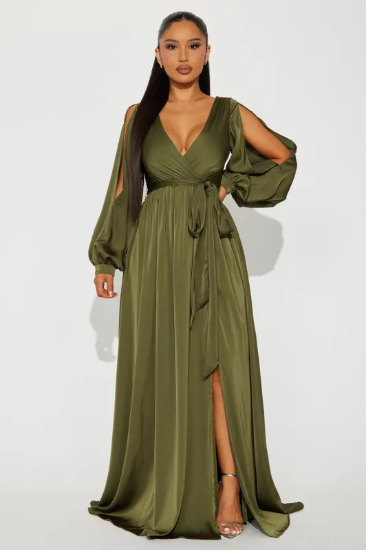 Belle Maxi Dress - Olive sold by Fashion Nova