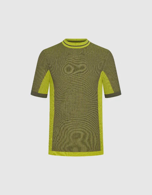 Two Toned Knitted T-Shirt sold by Urban Revivo