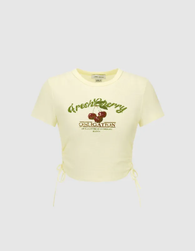 Printed Crew Neck T-Shirt sold by Urban Revivo