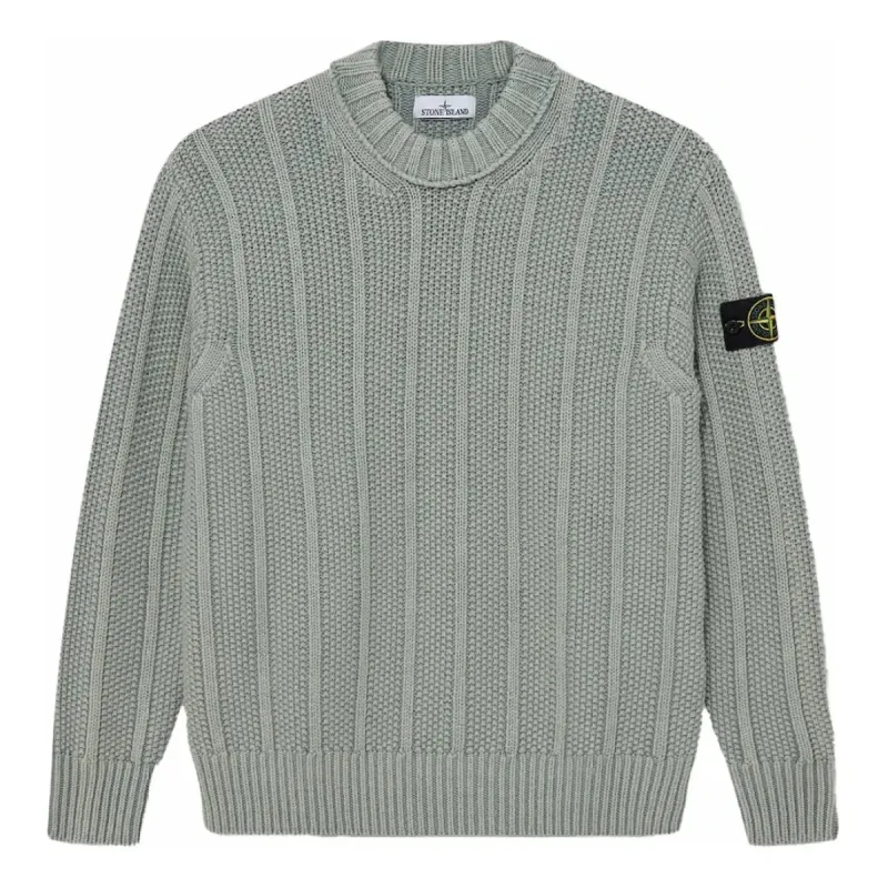STONE ISLAND Pure Wool Sweater 'Sage' 7915568T1-V0055 sold by KicksCrew