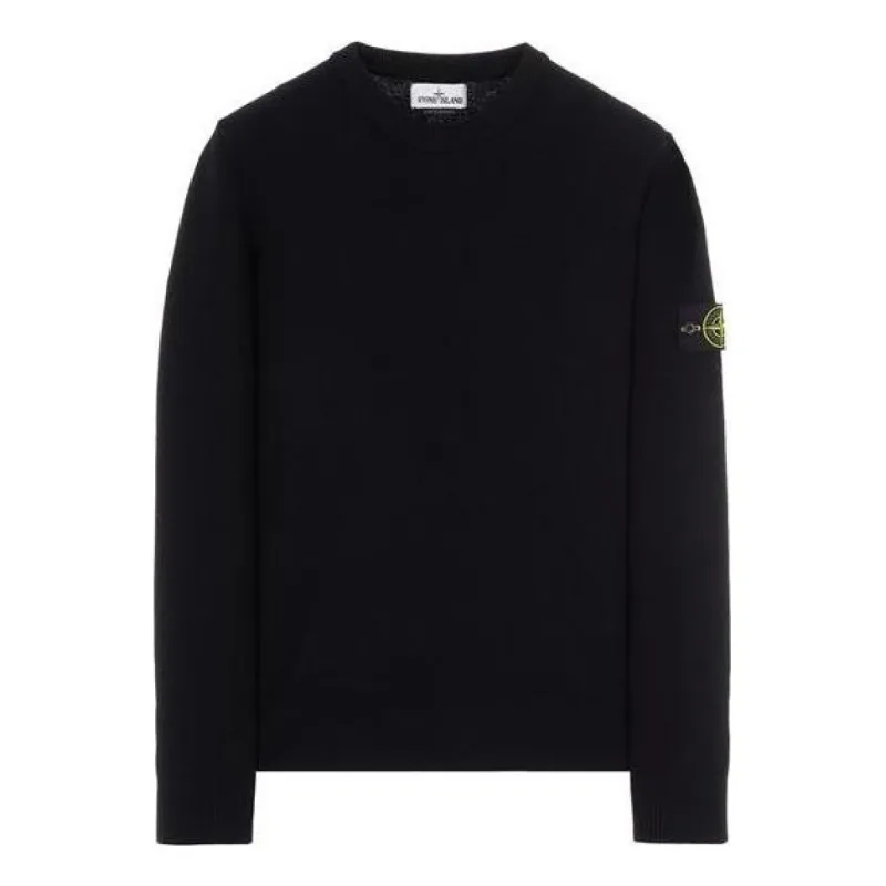 STONE ISLAND Crewneck Pullover 'Black' 7715526A1-V0029 sold by KicksCrew