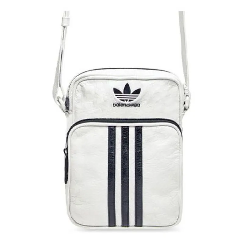 Balenciaga x adidas Small Crossbody Messenger Bag 'White Black' 721850210M49160 sold by KicksCrew