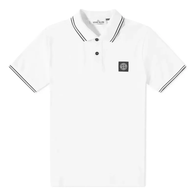 STONE ISLAND Patch Tipped Polo Shirt 'White' 101522S18-V1001 sold by KicksCrew